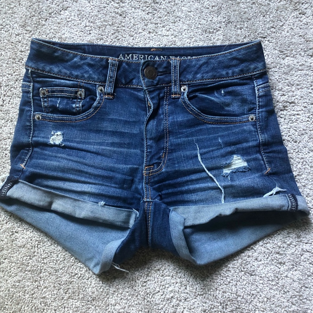 American Eagle Distressed Jean Shorts